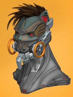 cibernético mecánico busto Arte cyberpunk máquina mech fantasía metal cabeza juguete impresión 3d motor 2077 robot artefacto terminador 3d print model - Mito3D