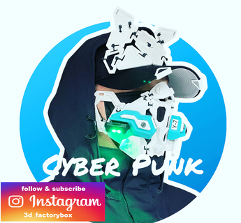 Siber punk temel şapka kostümlü kültler Kostüm oyunu cosplaying maske siberpunk kenar koşucuları tasarım karnaval kostüm tasarımı fütüristik gelecek android yarı robot insanlık robotik oni ninja alt kapak 3d print model - Mito3D