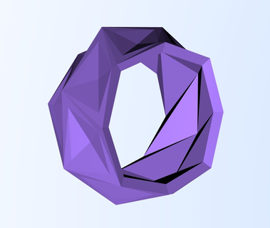 Siber çıkıntı geometrik yüzük moda geometrik geometri takı lirik sekizgen yüzük üçgen bükülmüş üçgen yüzükler 3d print model - Mito3D