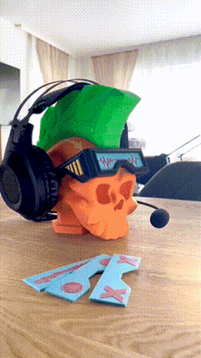 cyber cranio auricolare telefoni in piedi ispirato by gioco punk robot 2077 edgerunner cuffia cuffie giochi testa arte modello 3d print model - Mito3D