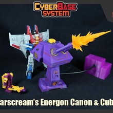 cyberbase system starscream's energon canon & cubes game transformers 3d print model - Mito3D