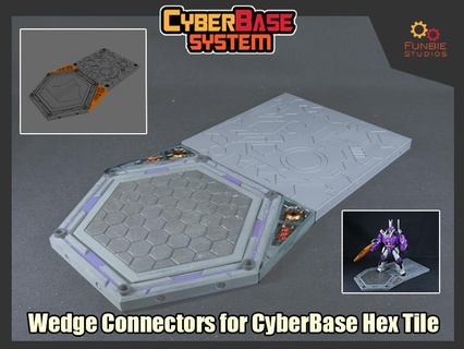 cyberbase system wedge connectors hex tile transformers 3d print model - Mito3D