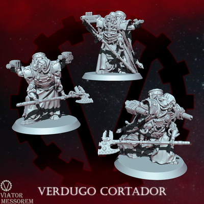 cyberbloodarmory verdugo cortador myrmidone game war hammer 40 space marine chaos dark mech 40mm truescale cyborg cyber tabletop wargame print miniature 3d print model - Mito3D