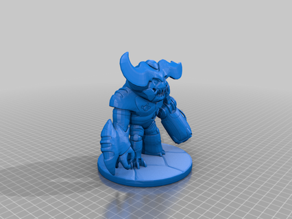 cyberdemon collectible demon doom 2016 figure toy uzarran creatures 3d print model - Mito3D
