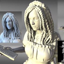 cybermaid art cyberpunk woman 3dprint fantasy 3d print model - Mito3D