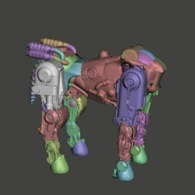 cybernétique centaure corps Chevalier mech robot cheval 28mm 3d print model - Mito3D