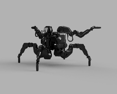 cyberpunk2077 militech cabeza plana araña larva moscardón cyberpunk 2077 juego azar sci fi militar robot spiderbot mt0d12 videojuego accesorios cosplay 3d print model - Mito3D