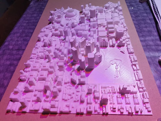 cyberpunk 2020 cidade arquitetura 2077 rpg tampo mesa mapa panorama cibernético punk 3d print model - Mito3D