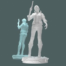 cyberpunk 2077 statue art sculpture cyborg figurine décor playstation résine jeu vidéo personnage garage trousse 3d print model - Mito3D