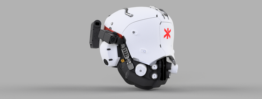 cyberpunk 2077 - trauma team soldier helmet 3d models 2020 katana cd project witcher cosplay cp projekt edgerunner 3d print model - Mito3D