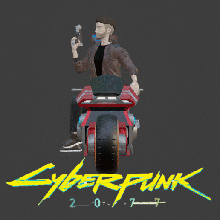 cyberpunk 2077 ventilador Arte cibernético punk moto motocicleta juguete figura coleccionable armar conjunto fácil vídeo juego ps4 estreno 3d print model - Mito3D