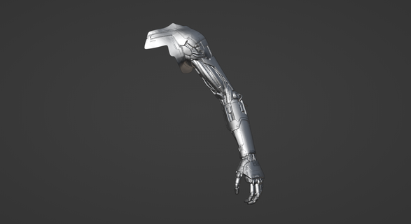 siberpunk 2077 Johnny gümüş el kol 3d Yazdır kopya model yüksek poli destek oyun Kostüm oyunu 3d print model - Mito3D
