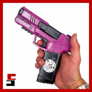 cyberpunk 2077 lizzie pistola replica puntello arma stl 3d modello Stampa 3d print model - Mito3D