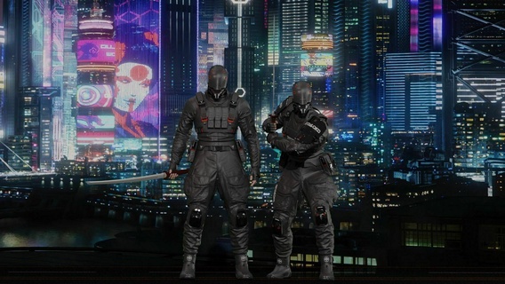 siberpunk Arasaka ninja oyun siberpunk 2077 Arasaka asker güvenlik minyatür masaüstü bilimkurgu fütüristik sci fi askeri gelecek şirket smg tabanca maskeli bilim fi minyatürler 3d print model - Mito3D