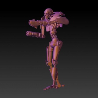 cyberpunk robô Guerreiro rpg dnd 40k 3d print model - Mito3D