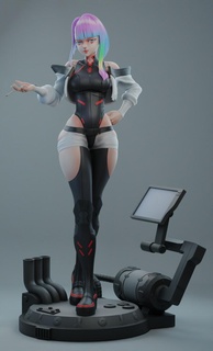 cyberpunk corredor ponta lucy arte 3d 3dprint personagem anime 3d print model - Mito3D