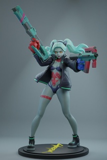 siberpunk kenar koşucusu Rebecca Sanat bilim fi gelecek karakter 3dprint 3d şekil oyunlar oyuncaklar 3d print model - Mito3D
