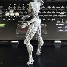 cyberpunk kungfu niña 3d impresión 180 mm Arte 3dprint stl resina pasatiempo esculpir cifras mech robot 3d print model - Mito3D