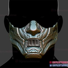 Cyberpunk Maske japanisch Kitsune Cosplay Spiel Steampunk sci fi Roboter Cyborg scifi oni Samurai 3d print model - Mito3D