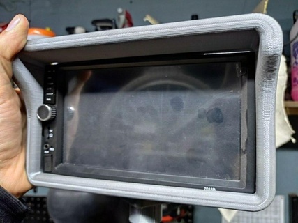 cyberpunk monitor case stand electronics 3d print model - Mito3D