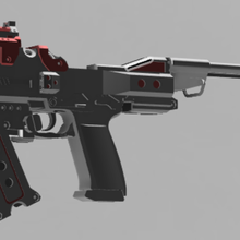 cyberpunk pistola equipo kwa h k 45 3d print model - Mito3D