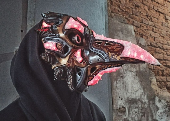 cyberpunk plague doctor raven mask v2 file printing sci-fi futuristic 3d print model - Mito3D