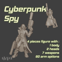 cyberpunk espion modèle d 32mm wargames jeu le necromunda w40k l'infini starfinder shadowrun miniature 3d print model - Mito3D