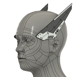 cyberpunk roupa tecnológica gato orelhas cb 1 3d modelo stl 3d print model - Mito3D