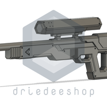 cyberpunk themed sniper game weapon cosplay futuristic 3d print model - Mito3D