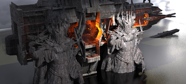 Cyberpunk Kriegsherren Türme Kitbash mittelalterlich industriell Halloween Grusel architektonisch Gebäude Ruine uralt Fantasie Statue Dracula vlad Dom Brücke Brücken Samurai Japan Tempel 3d print model - Mito3D