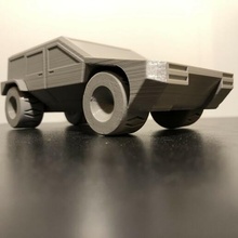 cybersuv toy car wheel cybertruck suv 3d print model - Mito3D