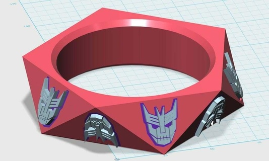 cybertronic spree bracelet 1 band bangle jewelry music transformer transformers g1 bracelets 3d print model - Mito3D