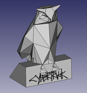 cybertruck gufo bobblehead bobble testa trattino scultura arte freddo tesla 3d print model - Mito3D