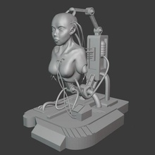 cyborg divers femme jeune fille le robot 3d print model - Mito3D