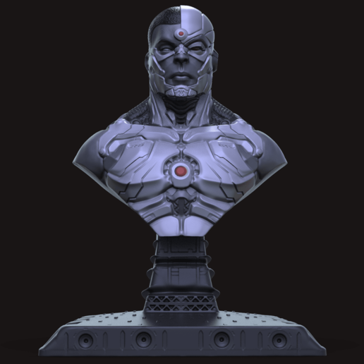 cyborg bust collectible coleccionable busto cd dc comic 3D print model - Mito3D