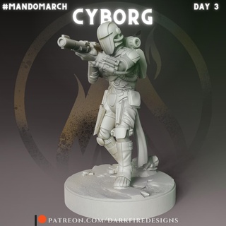 cyborg star wars mandalorian crusaders mandos 3d print model - Mito3D