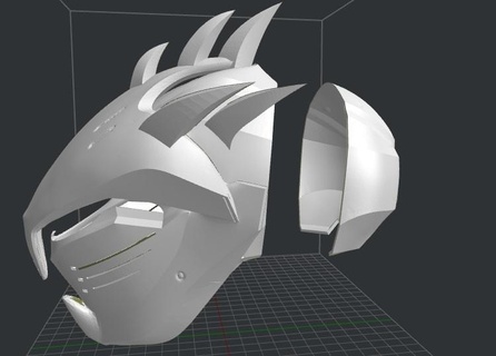cyborg ave casque oiseau arrière grand mère 3d print model - Mito3D