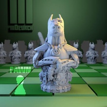 cyborg échecs pion Bauer miniature table engrener Jeu jeu plateau échiquier 3d print model - Mito3D