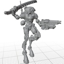 cyborg hitman infiltratore alternativo mecha robot mech steampunck sci-fi warhammer 40k mechanicus sicarian infiltrator martian miniature model 28mm 3d print model - Mito3D