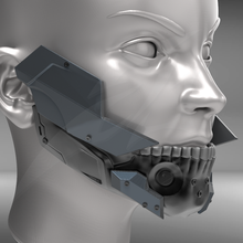 cyborg mâchoire armure mode masque Raiden cyberpunk coronavirus covid19 cosplay ninja engrenage métallique 3d print model - Mito3D