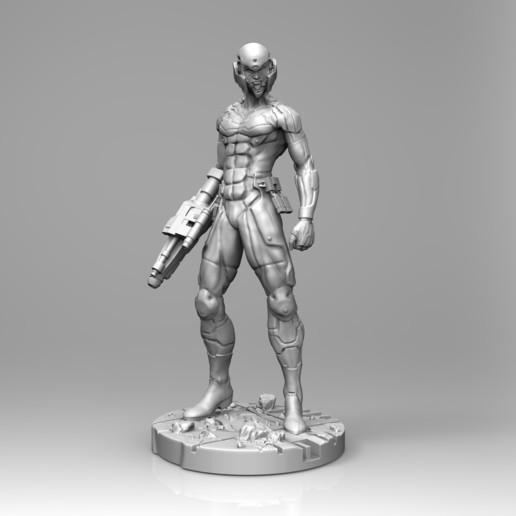 cyborg ninja de metal gear art juego 3D print model - Mito3D