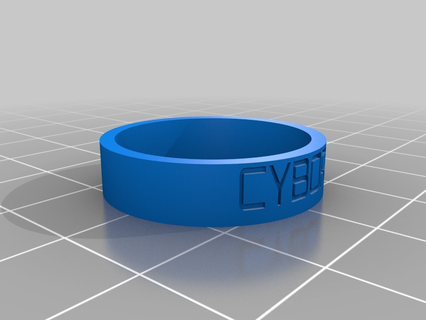 cyborg ring size 13 customized rings 3d print model - Mito3D