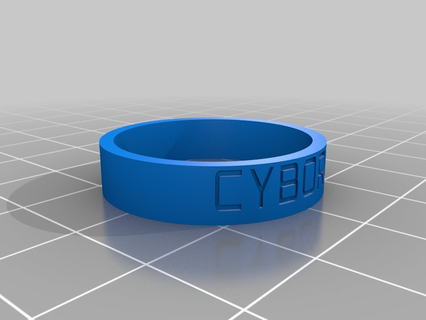 cyborg ring size 15 customized rings 3d print model - Mito3D