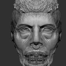 cyborg putrefacción zombi horror figura personalizado 3d print model - Mito3D