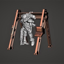 cyborg servitor 28mm in miniatura di archiviazione ricarica gioco 25mm 30mm 32mm dnd fantasia figura fww mini miniature spazio wargame wargames-giochi guerra giochi 3d print model - Mito3D