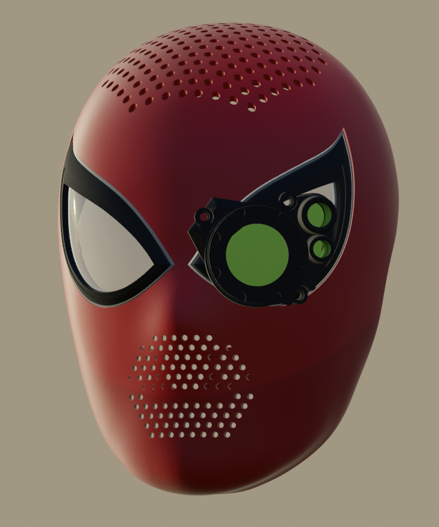 cyborg spider-man ps4 faceshell 3D print model - Mito3D