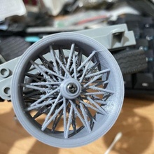 cycle jante pneu 5mm hexadécimal wpl d12 42 séries Jeu rc 3d print model - Mito3D