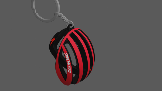 cycling helmet keychain mtb specialized paintable hell shimano sram 3d print model - Mito3D