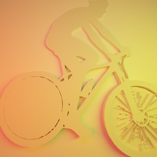 cycliste Cadre silhouette silhouettes cilisme art 3d print model - Mito3D