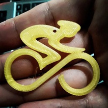 cyclist infinity said jewelry cyclists bicycle pendant 3d print model - Mito3D